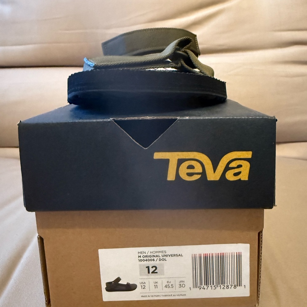 Teva Olive Green and Navy Sandals - Picture 3 of 4